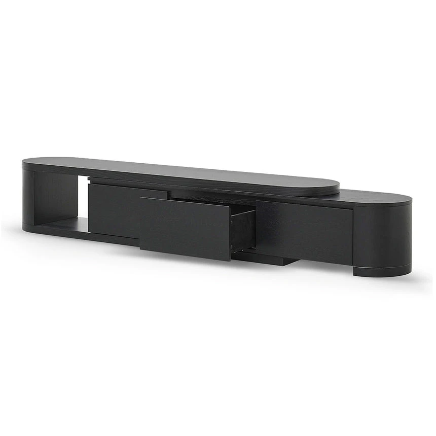 Extendable TV Entertainment Unit - Full Black Oak - Image 6