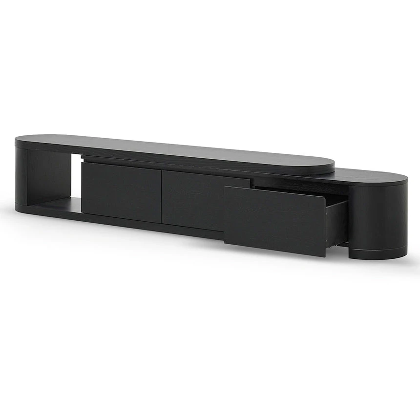Extendable TV Entertainment Unit - Full Black Oak - Image 7