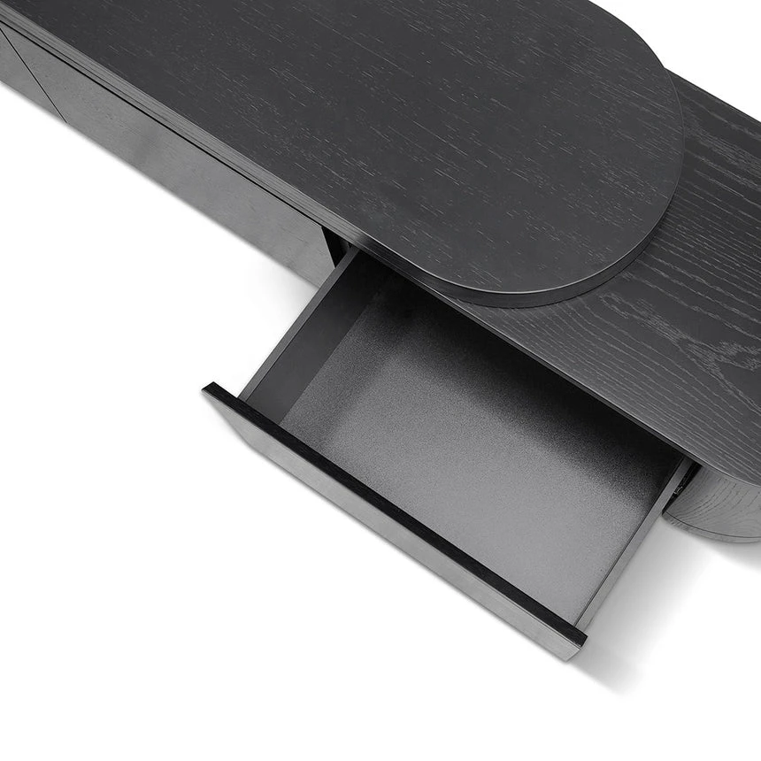 Extendable TV Entertainment Unit - Full Black Oak - Image 8