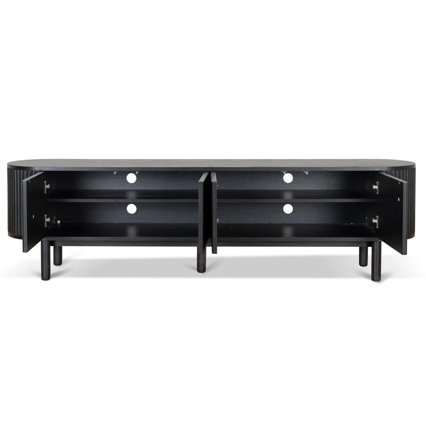 2m TV Entertainment Unit - Full Black 3 2m TV Entertainment Unit - Full Black - Image 3