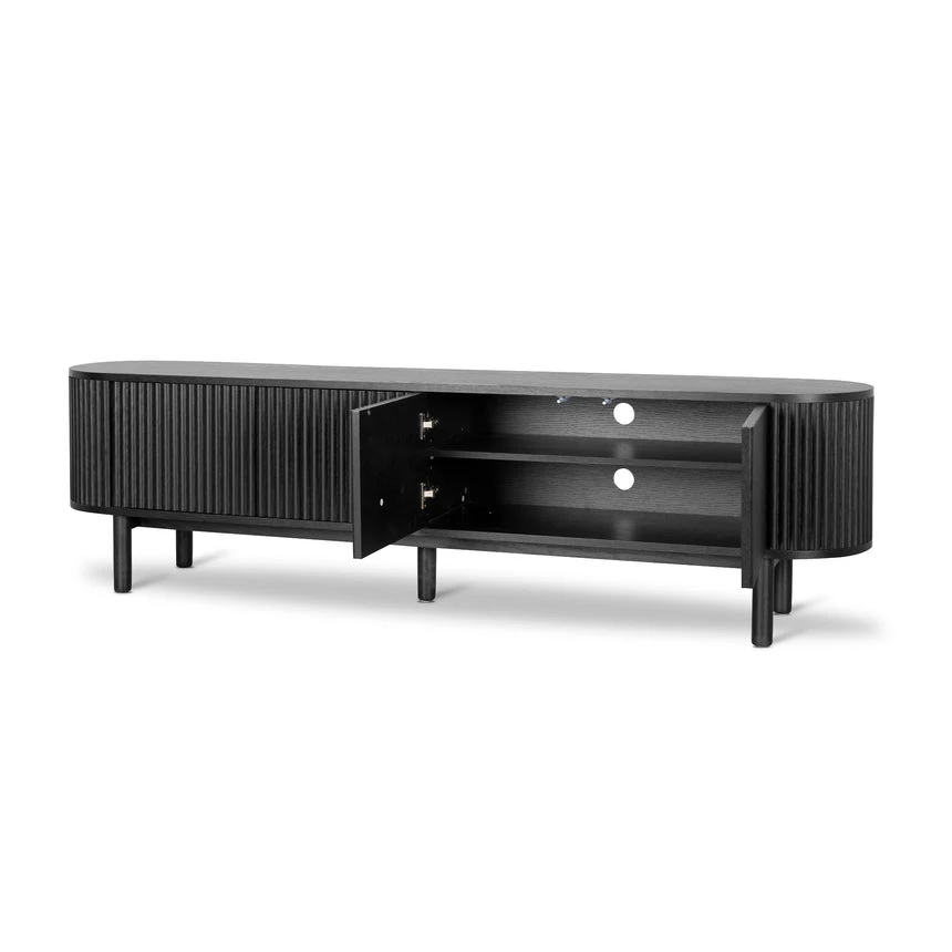 2m TV Entertainment Unit - Full Black 4 2m TV Entertainment Unit - Full Black - Image 4