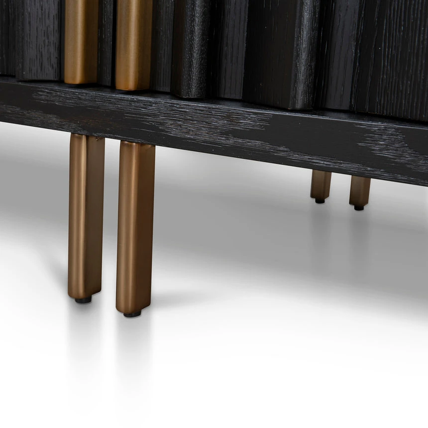 2m TV Entertainment Unit - Textured Espresso Black 11 2m TV Entertainment Unit - Textured Espresso Black - Image 11