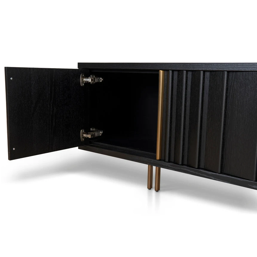 2m TV Entertainment Unit - Textured Espresso Black 16 2m TV Entertainment Unit - Textured Espresso Black - Image 16