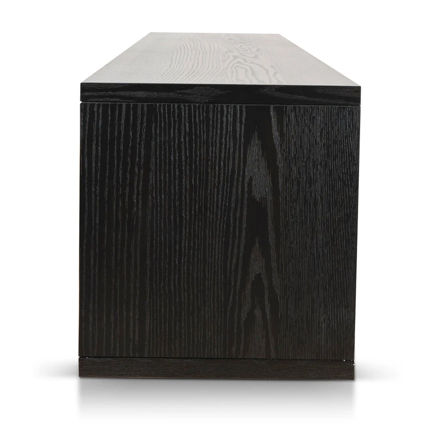 2m TV Entertainment Unit - Textured Espresso Black 6 2m TV Entertainment Unit - Textured Espresso Black - Image 6