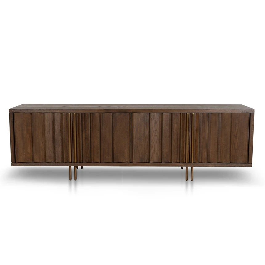 2m TV Entertainment Unit - Caramel Oak 2 2m TV Entertainment Unit - Caramel Oak - Image 2