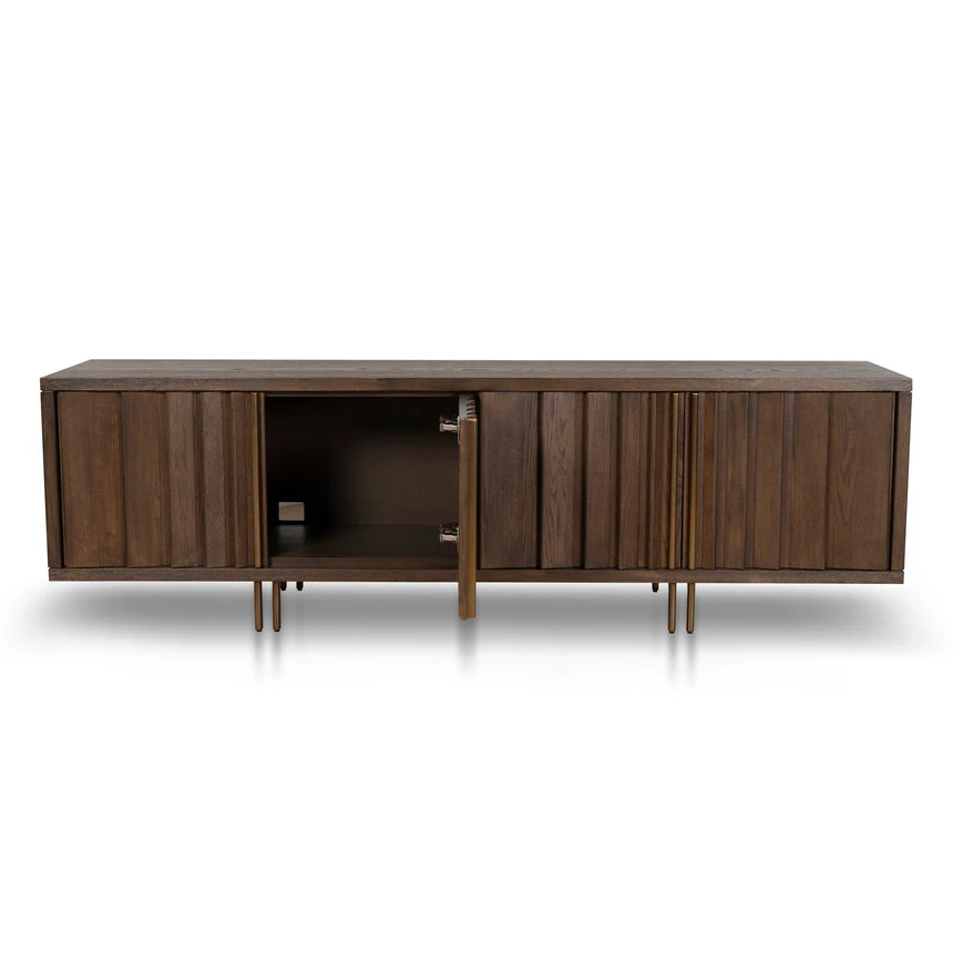 2m TV Entertainment Unit - Caramel Oak 4 2m TV Entertainment Unit - Caramel Oak - Image 4