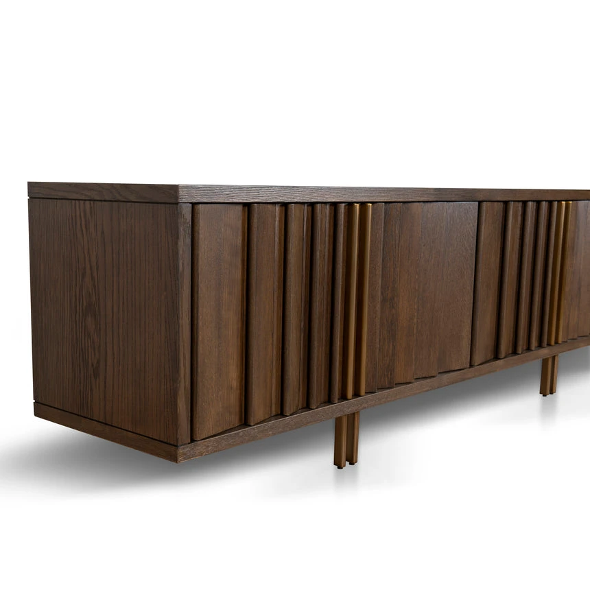 2m TV Entertainment Unit - Caramel Oak 9 2m TV Entertainment Unit - Caramel Oak - Image 9