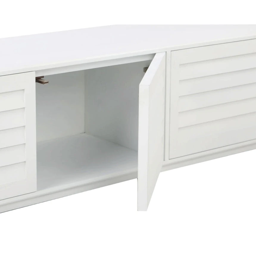 2.2m Elm TV Entertainment Unit - White 5 2.2m Elm TV Entertainment Unit - White - Image 5