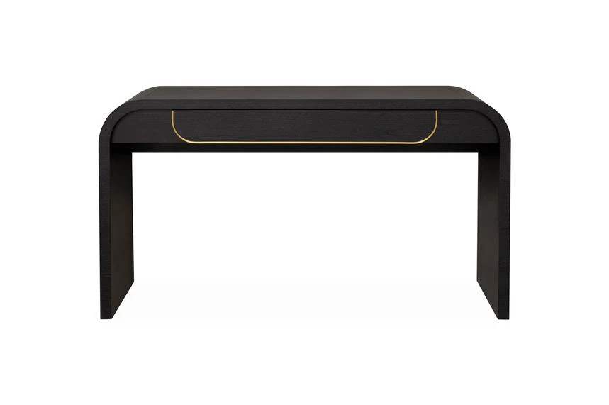 1.4m Console Table - Textured Espresso Black - Image 2