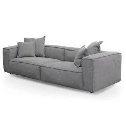 3 Seater Sofa With Cushion And Pillow - Graphite Grey