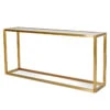 Glass Console Table - Tempered Glass - Steel Base