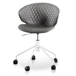 Office Chair - Charcoal With White Base