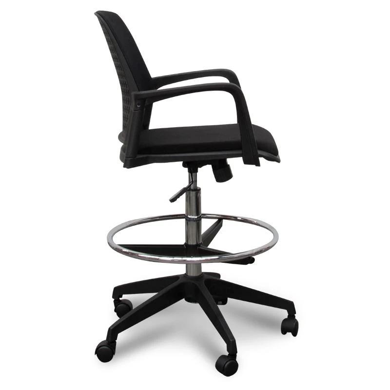 Drafting Office Chair - Black - Image 4