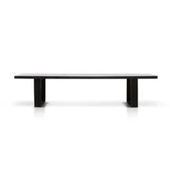 2m Reclaimed Wood Bench - Black