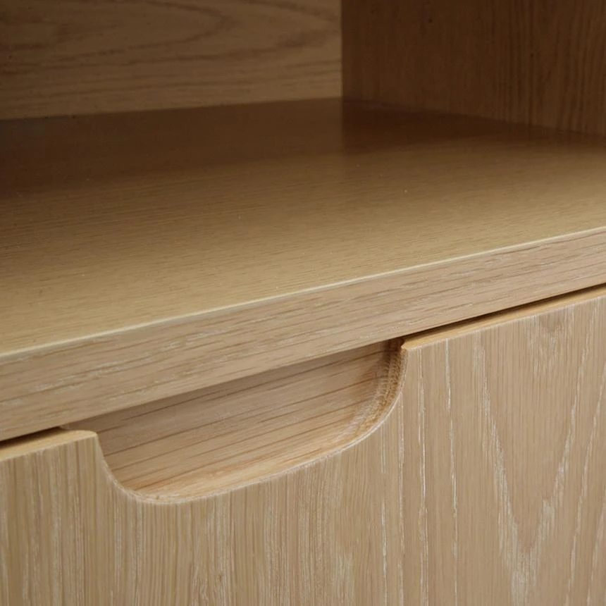 Scandinavian 180cm TV Entertainment Unit With 3 Drawers - Natural - Image 8