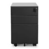 3 Drawers Mobile Pedestal - Black