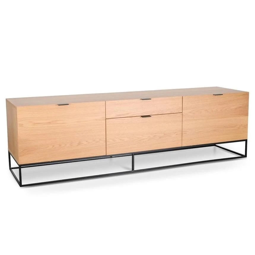 180cm Entertainment TV Unit - Natural Oak - Image 2