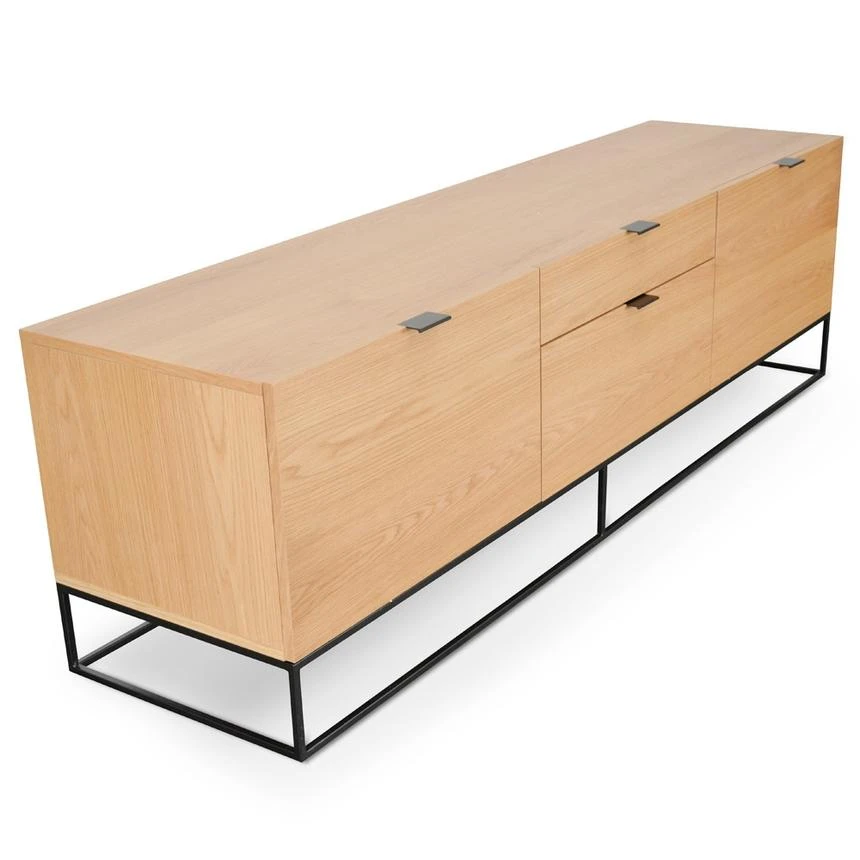 180cm Entertainment TV Unit - Natural Oak - Image 4
