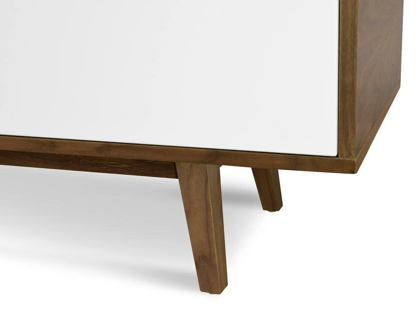 2.1m Scandinavian Lowline TV Entertainment Unit - Walnut - Image 8