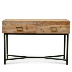 1.2m Reclaimed Pine Console Table - Black Base -Calibre Furniture Sales Store dt2327 ni 1 860x 7a9cfcec ed8b 479e 94ec 57421b38a11a