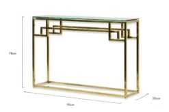 1.15m Console Glass Table - Brushed Gold Base 11 1.15m Console Glass Table - Brushed Gold Base -Calibre Furniture Sales Store dt2423 bs dimension 860x 14fcef51 d2b1 43b7 a8c4 15b5ae580780