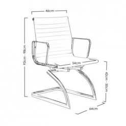 PU Leather Office Chair - Black -Calibre Furniture Sales Store eames visitor leather office chair black 2 860x cab6fdab 6757 4994 832e 30a568560e7b