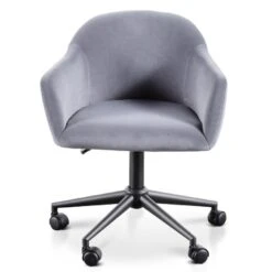 Charcoal Velvet Office Chair - Black Base -Calibre Furniture Sales Store enoch charcoal velvet office chair black base OC6196 LF 10 860x 46d328cf b35f 42d3 8726 9532b1f8be2d