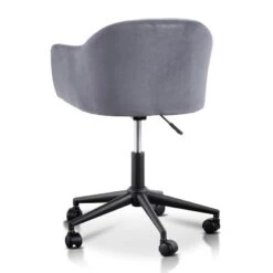 Charcoal Velvet Office Chair - Black Base -Calibre Furniture Sales Store enoch charcoal velvet office chair black base OC6196 LF 4 860x 4e353a77 2ff0 4484 8d58 895605fe9676