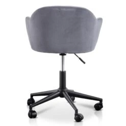 Charcoal Velvet Office Chair - Black Base -Calibre Furniture Sales Store enoch charcoal velvet office chair black base OC6196 LF 5 860x 67dfc42d f62b 4537 b712 c220499235ed