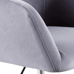 Charcoal Velvet Office Chair - Black Base -Calibre Furniture Sales Store enoch charcoal velvet office chair black base OC6196 LF 7 860x 6ccf939f bdd3 4c14 afe5 641172388e26