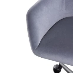 Charcoal Velvet Office Chair - Black Base -Calibre Furniture Sales Store enoch charcoal velvet office chair black base OC6196 LF 8 860x f8cb1b31 3e31 4518 a3e3 3120b42c034a