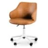 Office Chair - Tan With White Base
