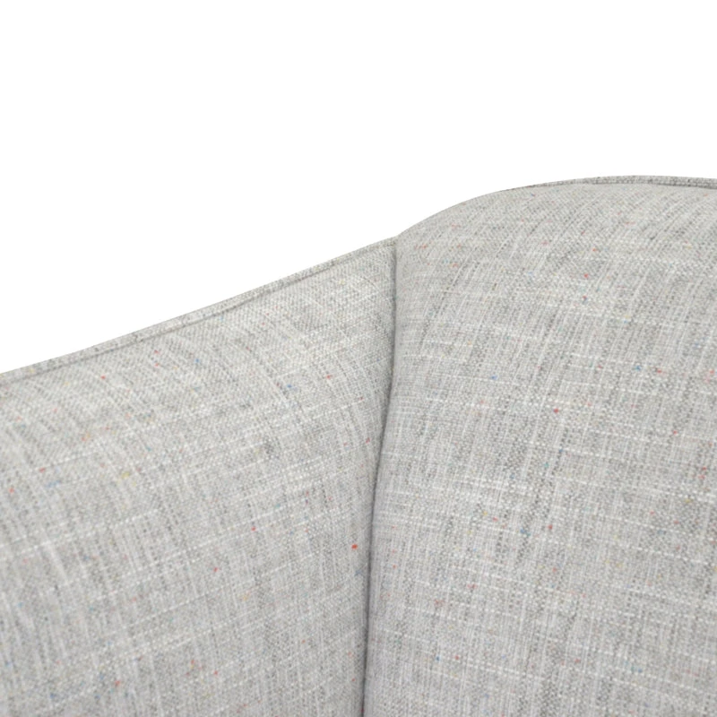 Armchair In Light Spec Grey - Black Metal Legs - Image 9