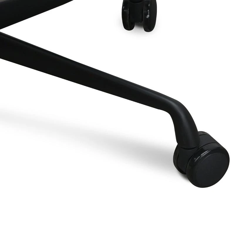 PU Leather Office Chair - Full Black - Image 5