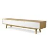2.1m Scandinavian TV Unit - Lowline - Natural