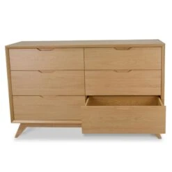 6 Drawer Wide Chest - Natural -Calibre Furniture Sales Store nora 6 drawer wide chest dressing natural dt1057 vn open 860x 3bd6e2fd 878a 49e4 8e82 9be8c8bd75b9