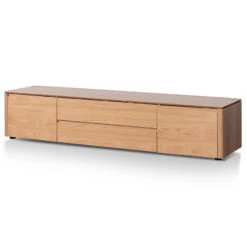 TV Entertainment Unit With Middle Drawer - Natural Oak