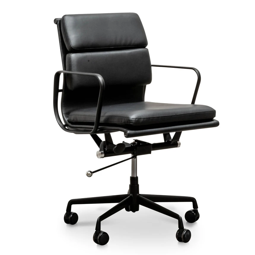 Low Back Office Chair - Full Black - Image 3
