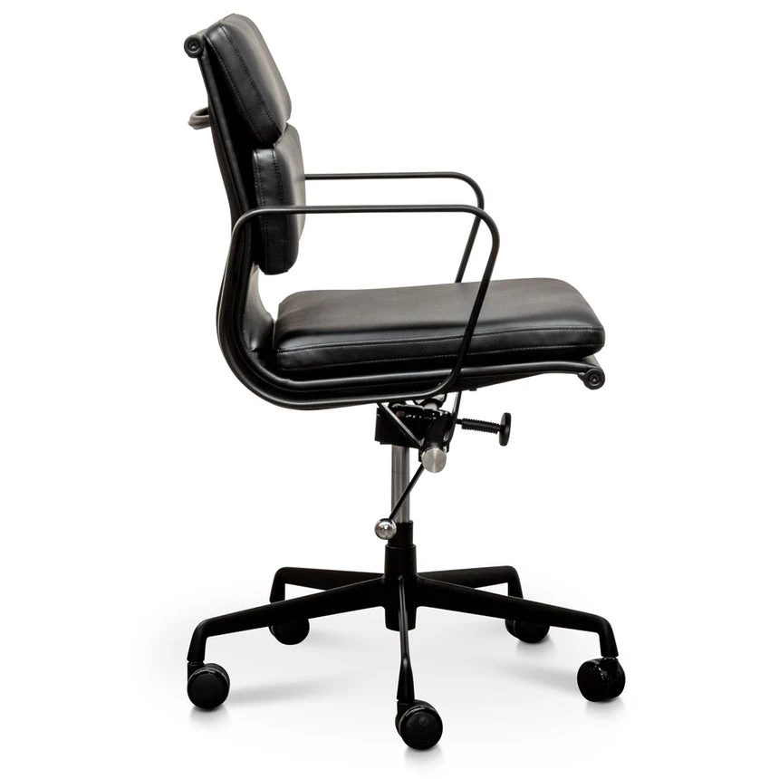 Low Back Office Chair - Full Black - Image 4