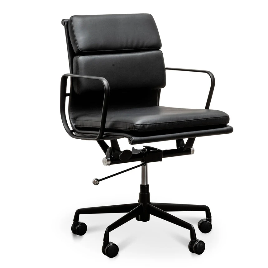 Low Back Office Chair - Full Black - Image 6
