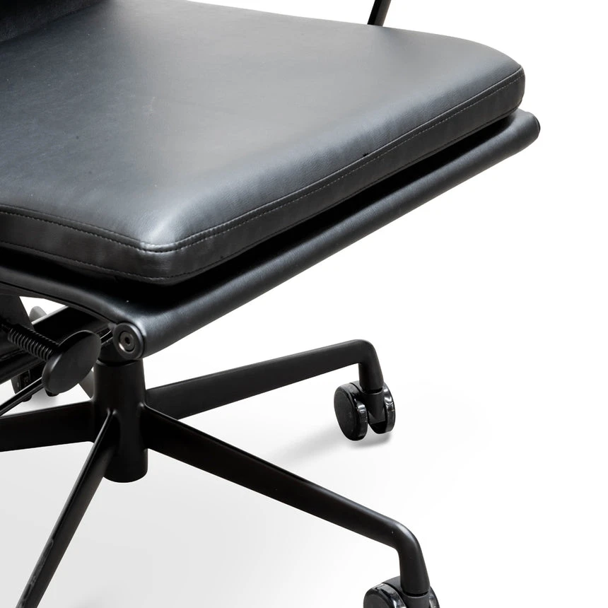 Low Back Office Chair - Full Black - Image 9
