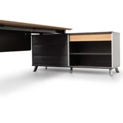 2m Right Return Office Desk - Natural - Black -Calibre Furniture Sales Store ot2343 sn 1 of 10 860x ae6ca5d2 be86 4980 b48b c1f28ec132e5