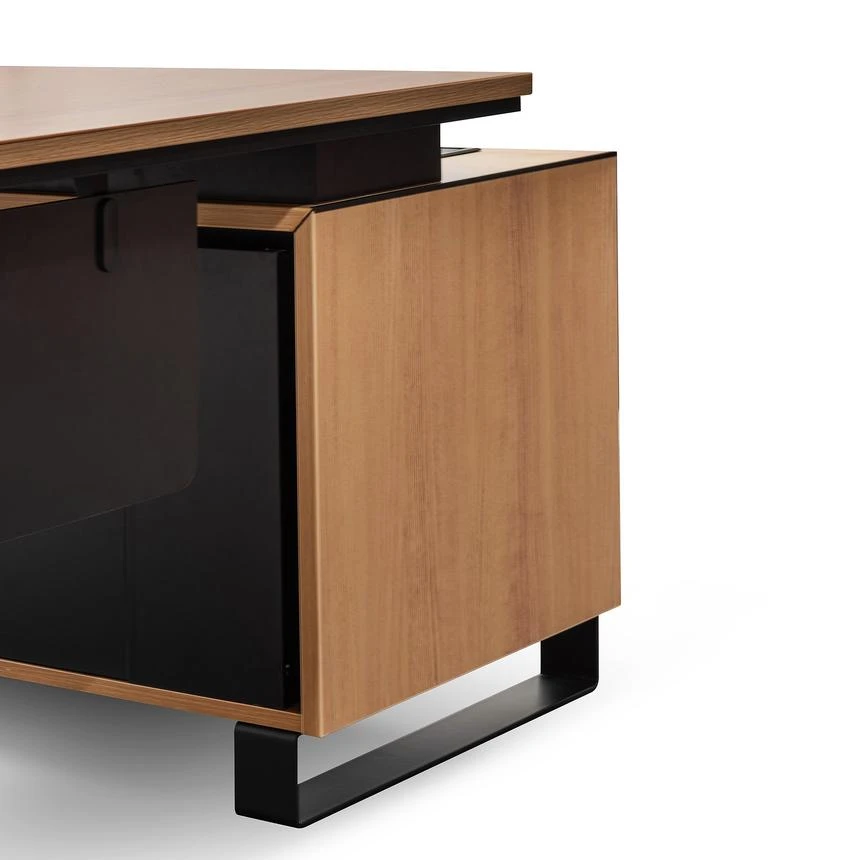 2.3m Left Return Office Desk - Natural - Image 11