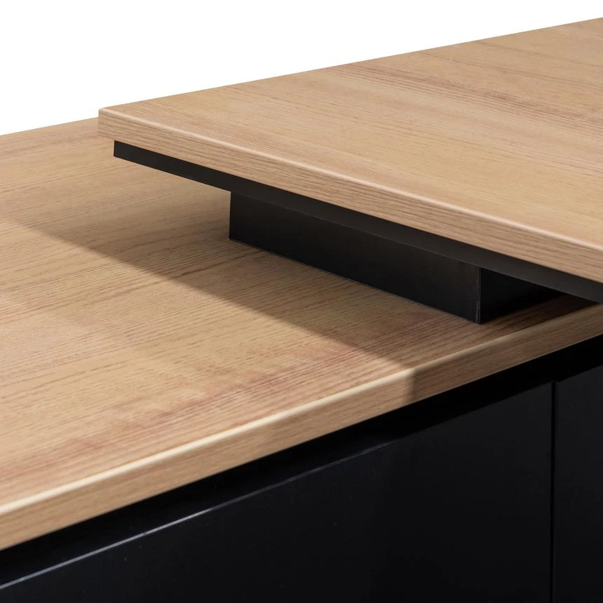 2.3m Left Return Office Desk - Natural - Image 10