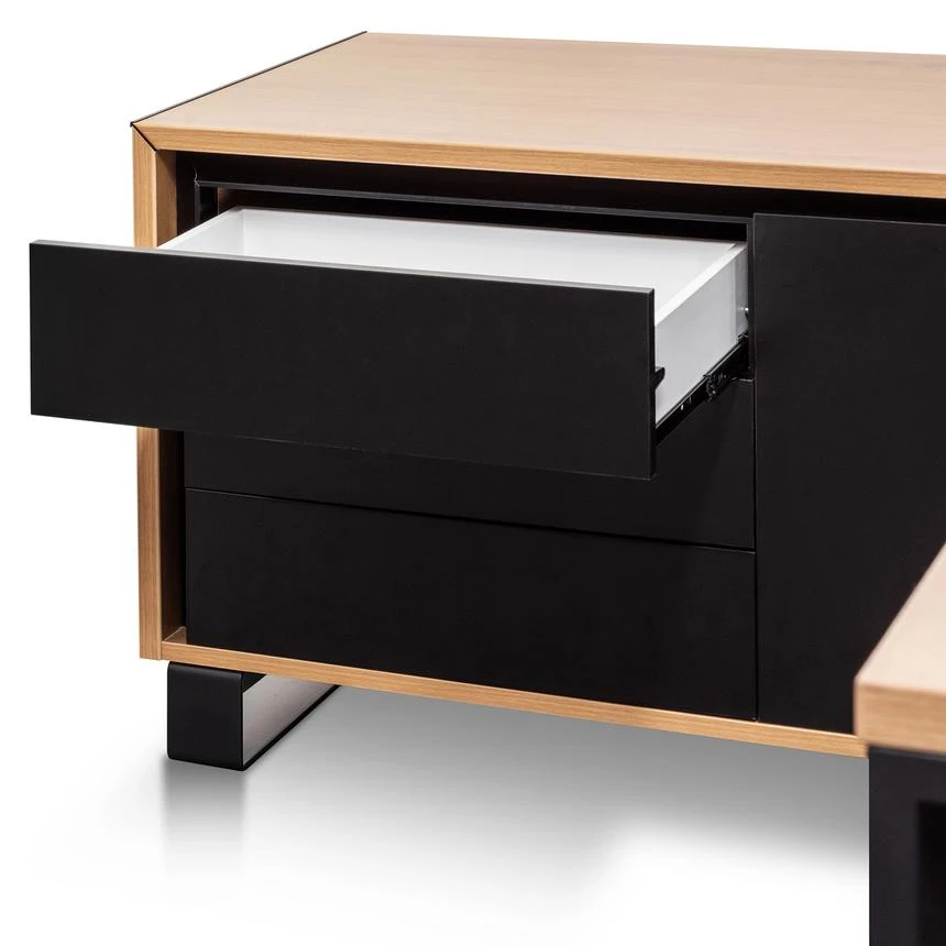 2.3m Left Return Office Desk - Natural - Image 5