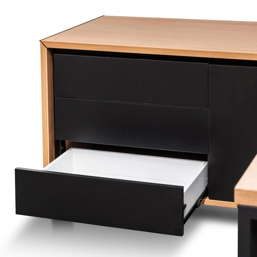2.3m Left Return Office Desk - Natural - Image 7