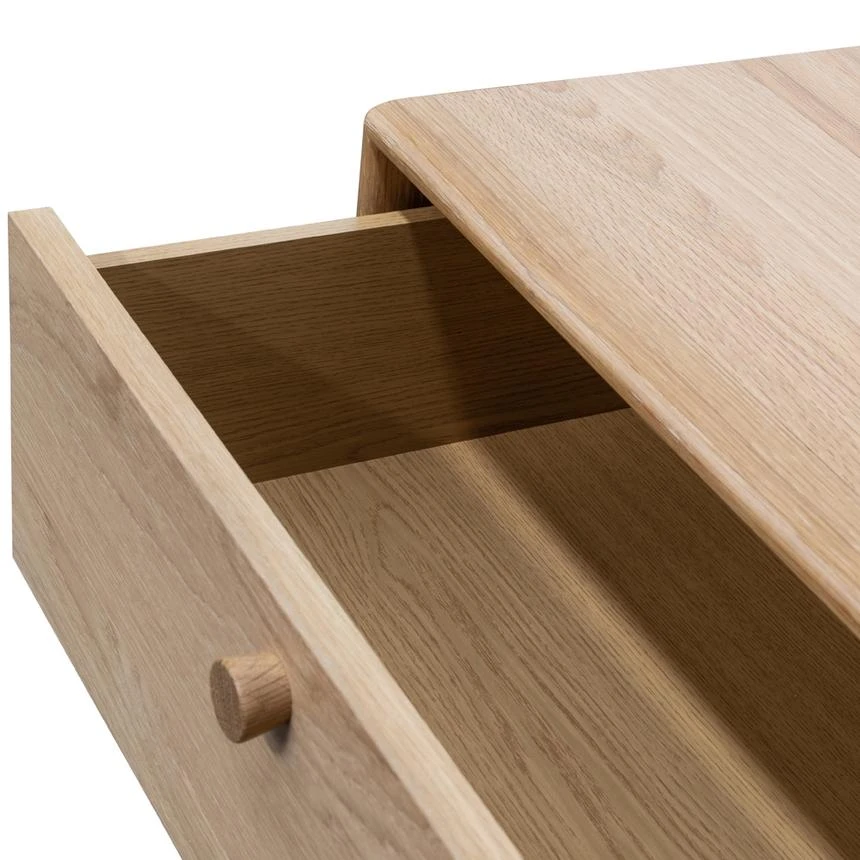 2 Drawer Side Table - Oak - Image 6
