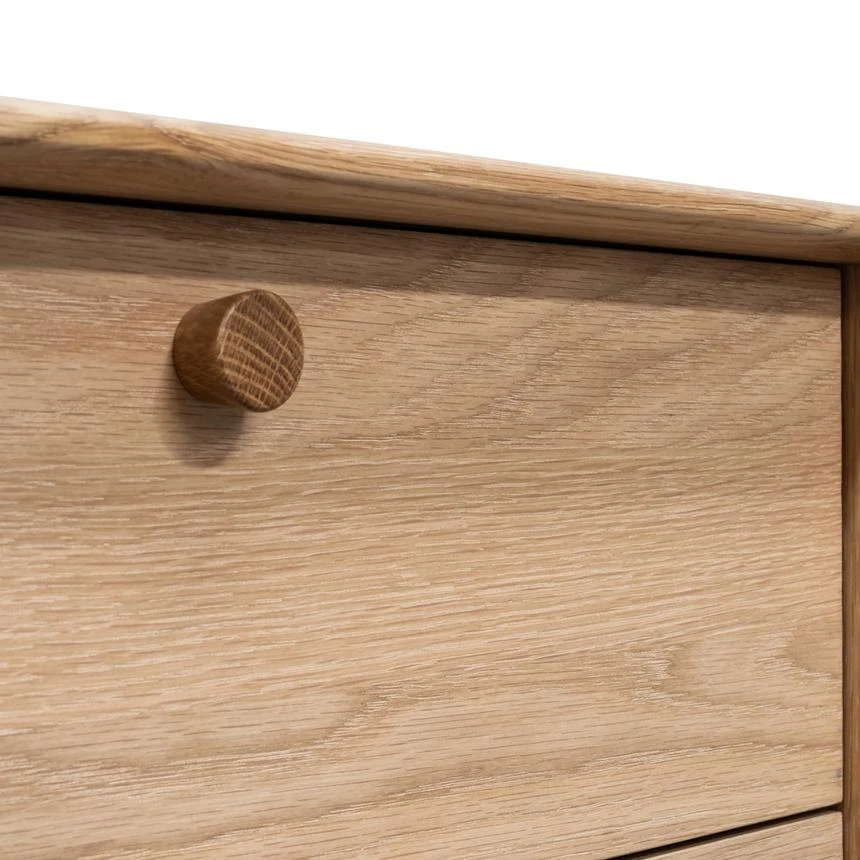 2 Drawer Side Table - Oak - Image 9
