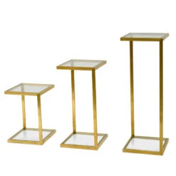 Set Of 3 Glass Side Table - Gold Base 9 Set Of 3 Glass Side Table - Gold Base -Calibre Furniture Sales Store st2358 ks 2 860x 98c7771c 810e 48c5 acd4 9d2129f66abf