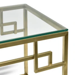 Side Table - Glass Top - Brushed Gold Base -Calibre Furniture Sales Store st2426 bs 5 860x 7cc1500f acfe 48ee 9dcc 6ca38d6d56bd